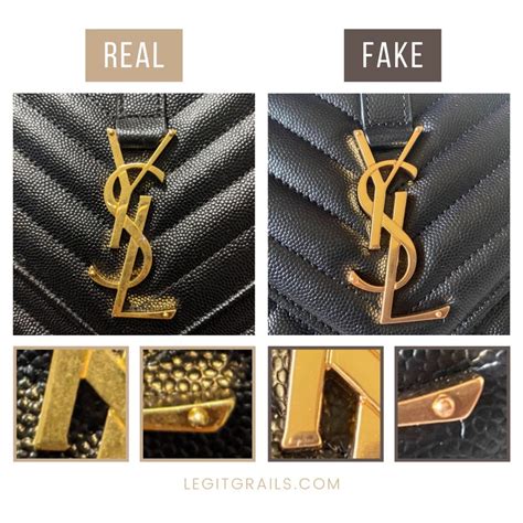 ysl woc fake vs real|real YSL logo.